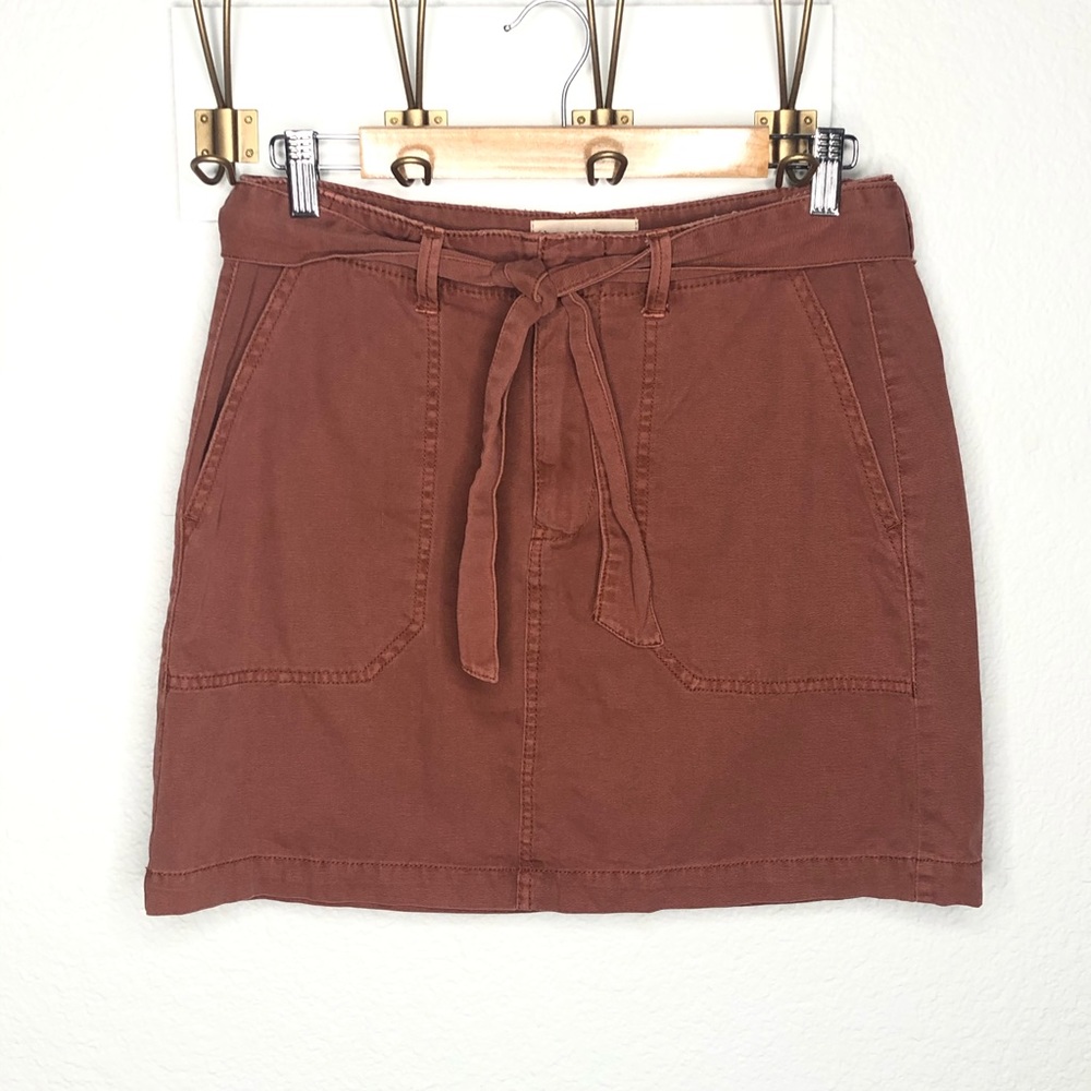 Women’s High Rise Western Skirt Tie Belt Farmhouse